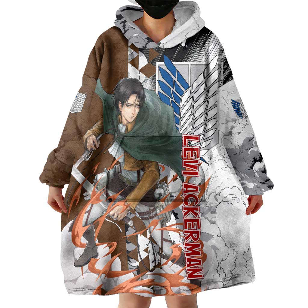Levi Ackerman - Attack On Titan Wearable Blanket Hoodie Anime Style TS04