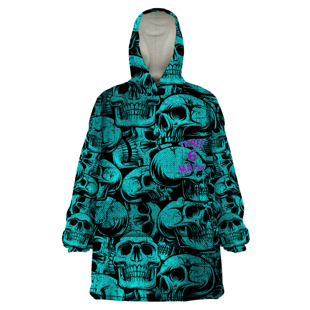 Three 6 Mafia Skull Wearable Blanket Hoodie Three 6 Mafia TS04
