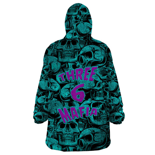 Three 6 Mafia Skull Wearable Blanket Hoodie Three 6 Mafia TS04