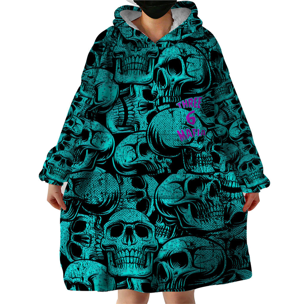 Three 6 Mafia Skull Wearable Blanket Hoodie Three 6 Mafia TS04
