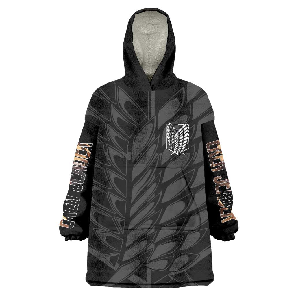 Eren Yeager Attack on Titan Wearable Blanket Hoodie Anime Style TS04