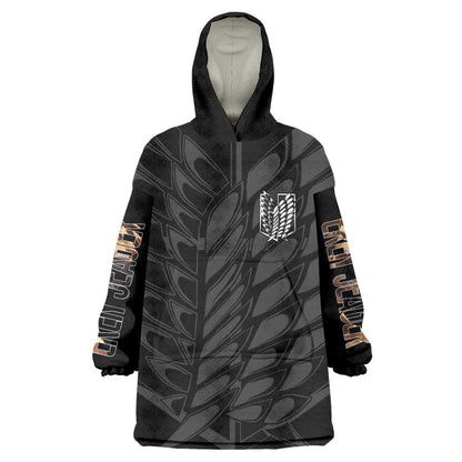 Eren Yeager Attack on Titan Wearable Blanket Hoodie Anime Style TS04