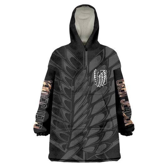 Eren Yeager Attack on Titan Wearable Blanket Hoodie Anime Style TS04