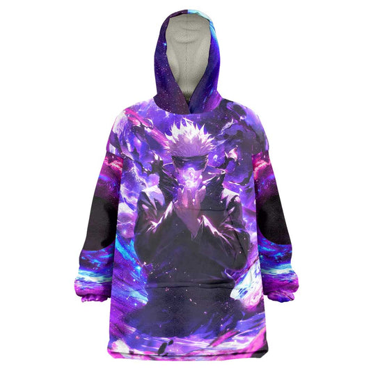 Trippy Gojo Satoru Jujutsu Kaisen Wearable Blanket Hoodie Anime Style TS04