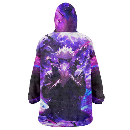 Trippy Gojo Satoru Jujutsu Kaisen Wearable Blanket Hoodie Anime Style TS04