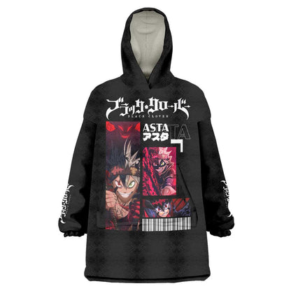 Asta - Black Clover Wearable Blanket Hoodie Anime Style TS04