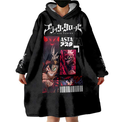 Asta - Black Clover Wearable Blanket Hoodie Anime Style TS04