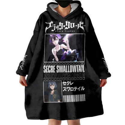 Secre Swallowtail - Black Clover Wearable Blanket Hoodie Anime Style TS04