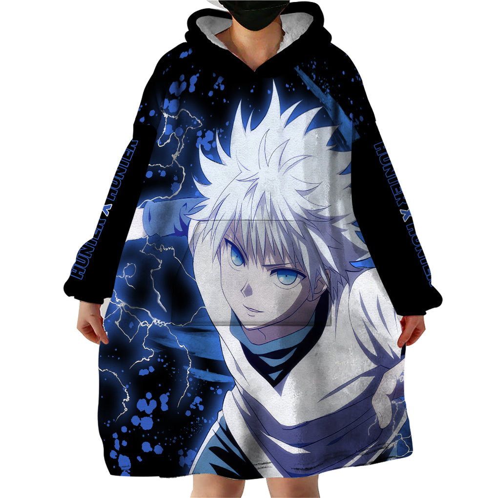 Killua Zoldyck Wearable Blanket Hoodie Hunter X Hunter TS04