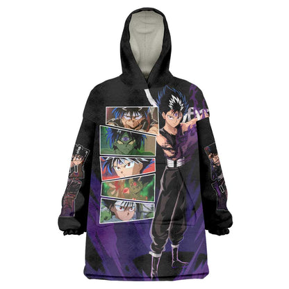 Hiei - YuYu Hakusho Wearable Blanket Hoodie Anime Style TS04