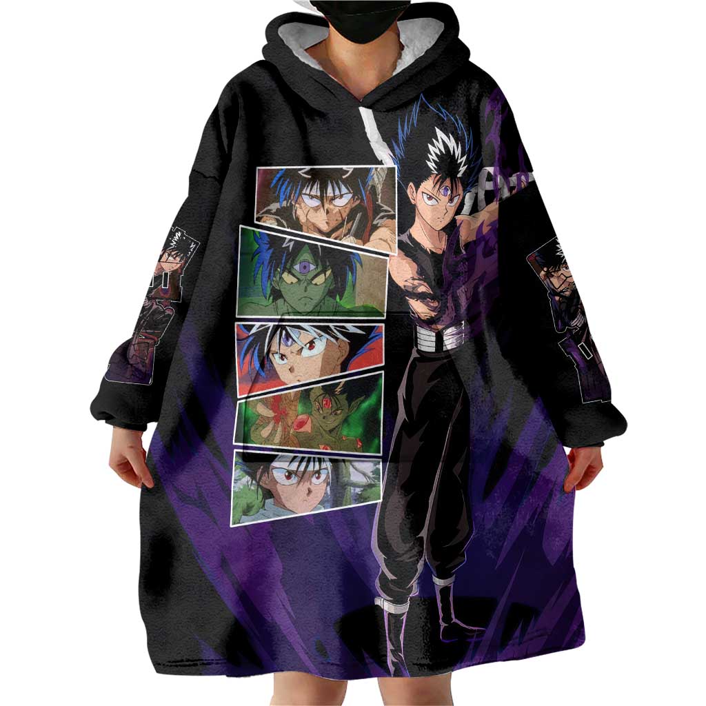 Hiei - YuYu Hakusho Wearable Blanket Hoodie Anime Style TS04