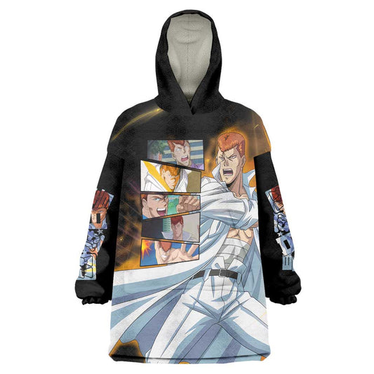 Kazuma Kuwabara - YuYu Hakusho Wearable Blanket Hoodie Anime Style TS04