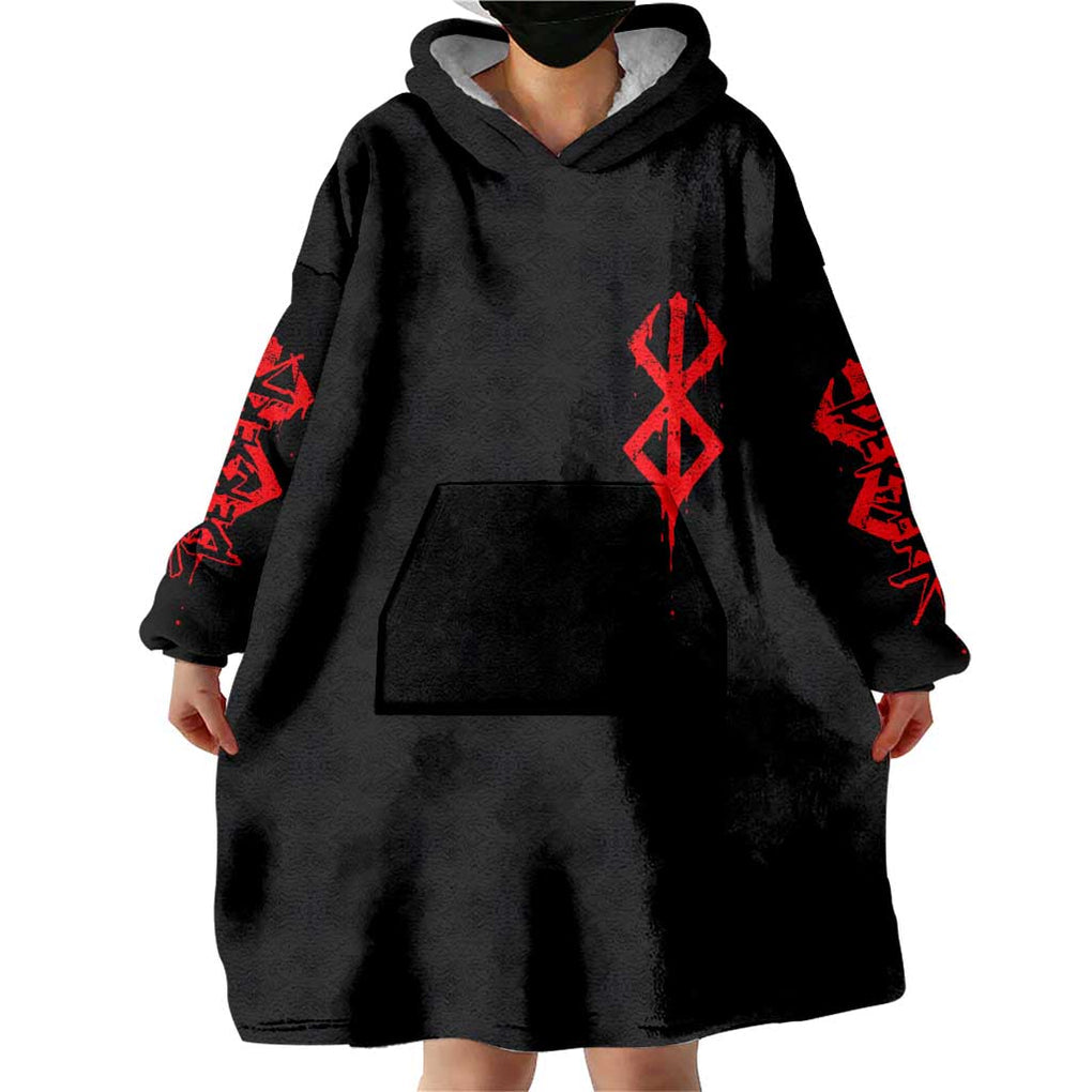 Guts Berserk Wearable Blanket Hoodie Anime Style TS04