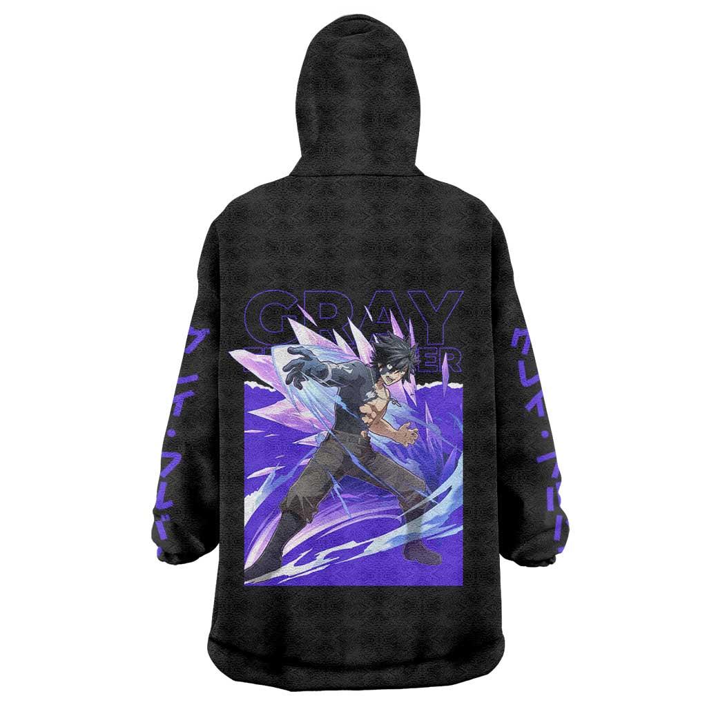 Gray Fullbuster - Fairy Tail Wearable Blanket Hoodie Anime Style TS04