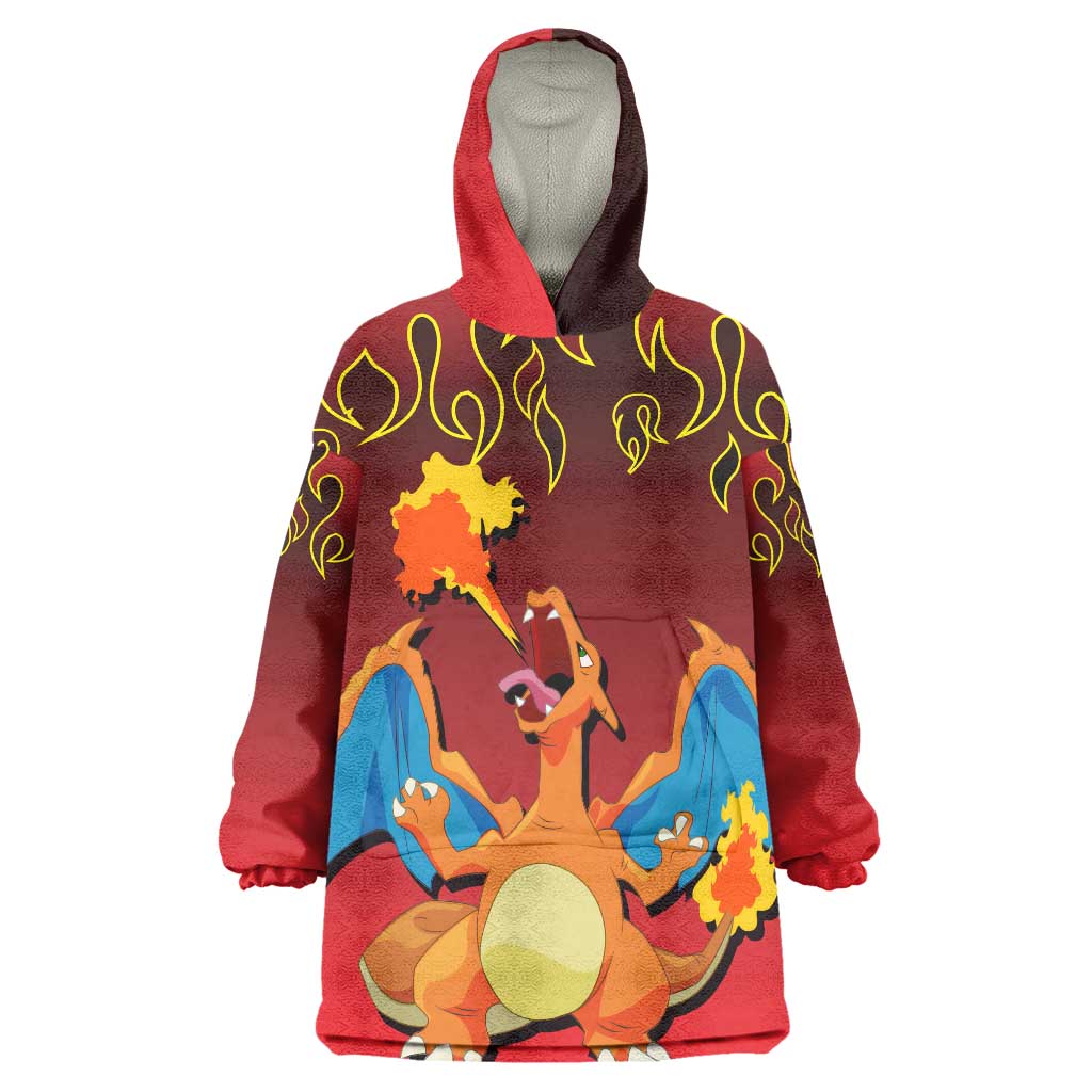 Charizard Dragon - Poke Wearable Blanket Hoodie Anime Style TS04