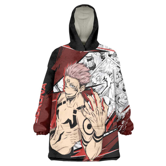 Ryomen Sukuna - Jujutsu Kaisen Wearable Blanket Hoodie Anime Mix Manga Style TS04