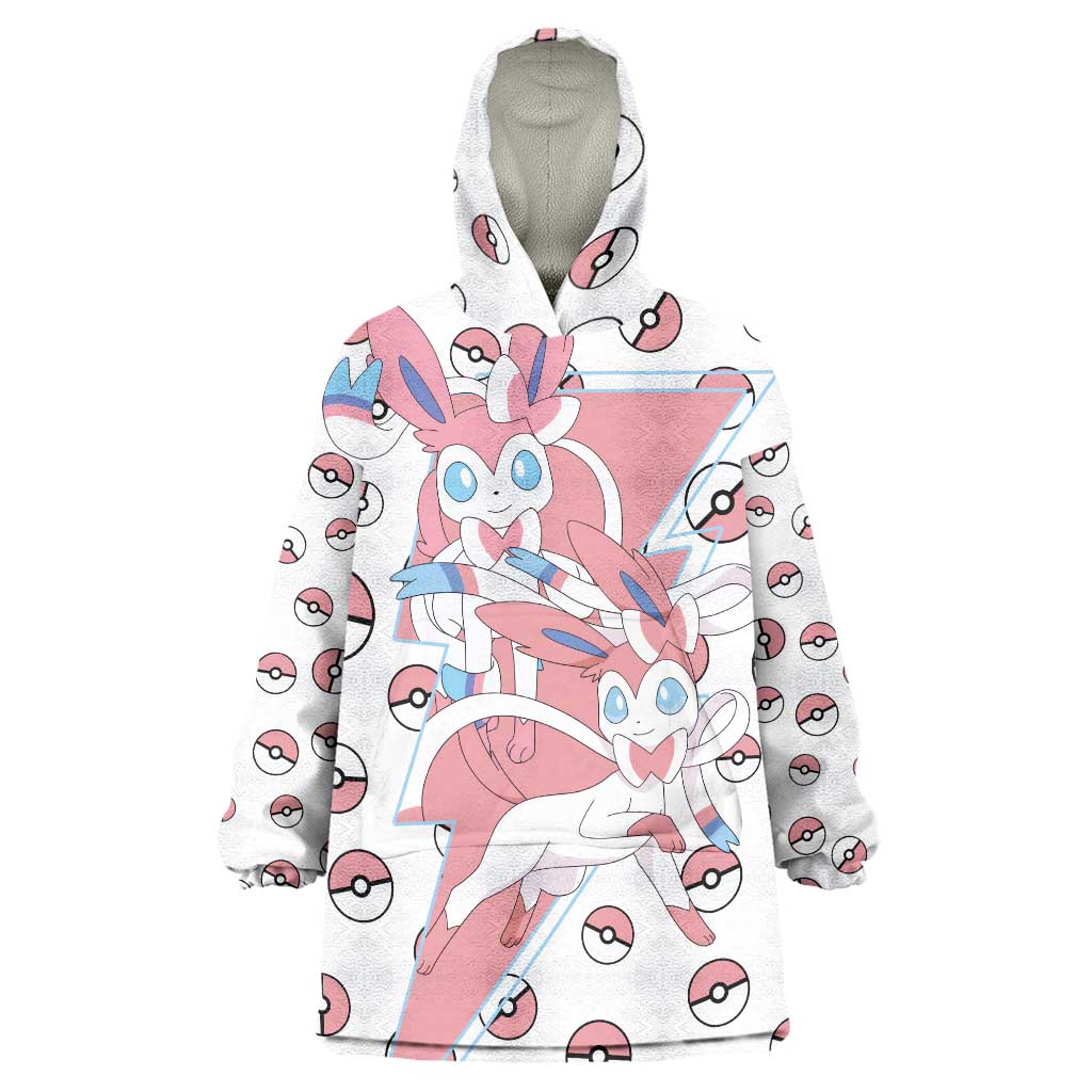 Sylveon - Poke Ball Wearable Blanket Hoodie Anime Style TS04