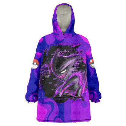 Gengar - Poke Wearable Blanket Hoodie Anime Style TS04