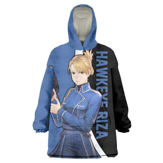 Hawkeye Riza - Fullmetal Alchemist Wearable Blanket Hoodie Anime Style TS04