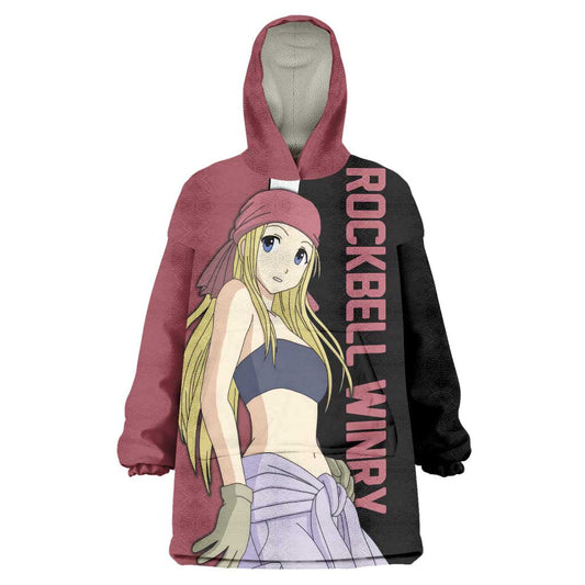Rockbell Winry - Fullmetal Alchemist Wearable Blanket Hoodie Anime Style TS04