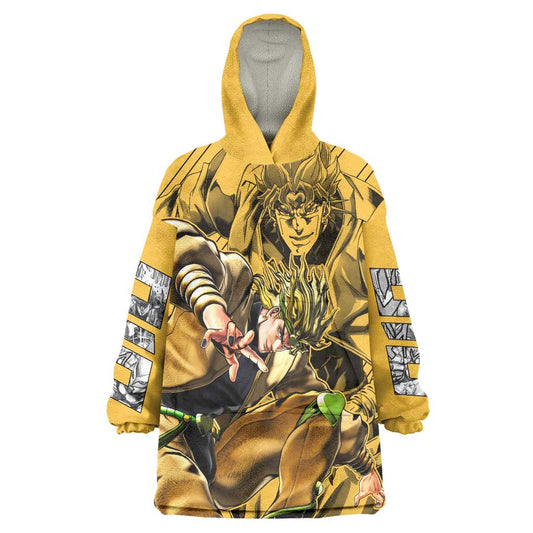 Dio Brando oJo's Bizarre Adventure Wearable Blanket Hoodie Anime Style TS04