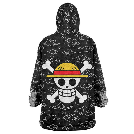Luffy Gear 5th Nika White Hair - One Piece Wearable Blanket Hoodie Anime Style TS04