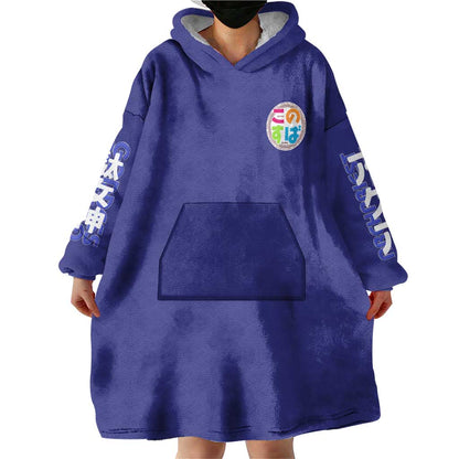 Aqua Konosuba Streetwear Wearable Blanket Hoodie Anime Style TS04