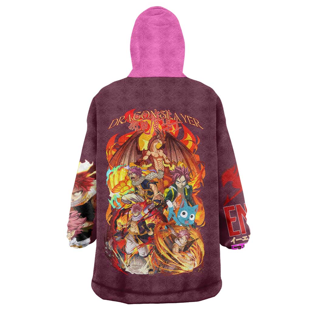 Natsu Dragneel V2 Fairy Tail Wearable Blanket Hoodie Japan Anime Style TS04