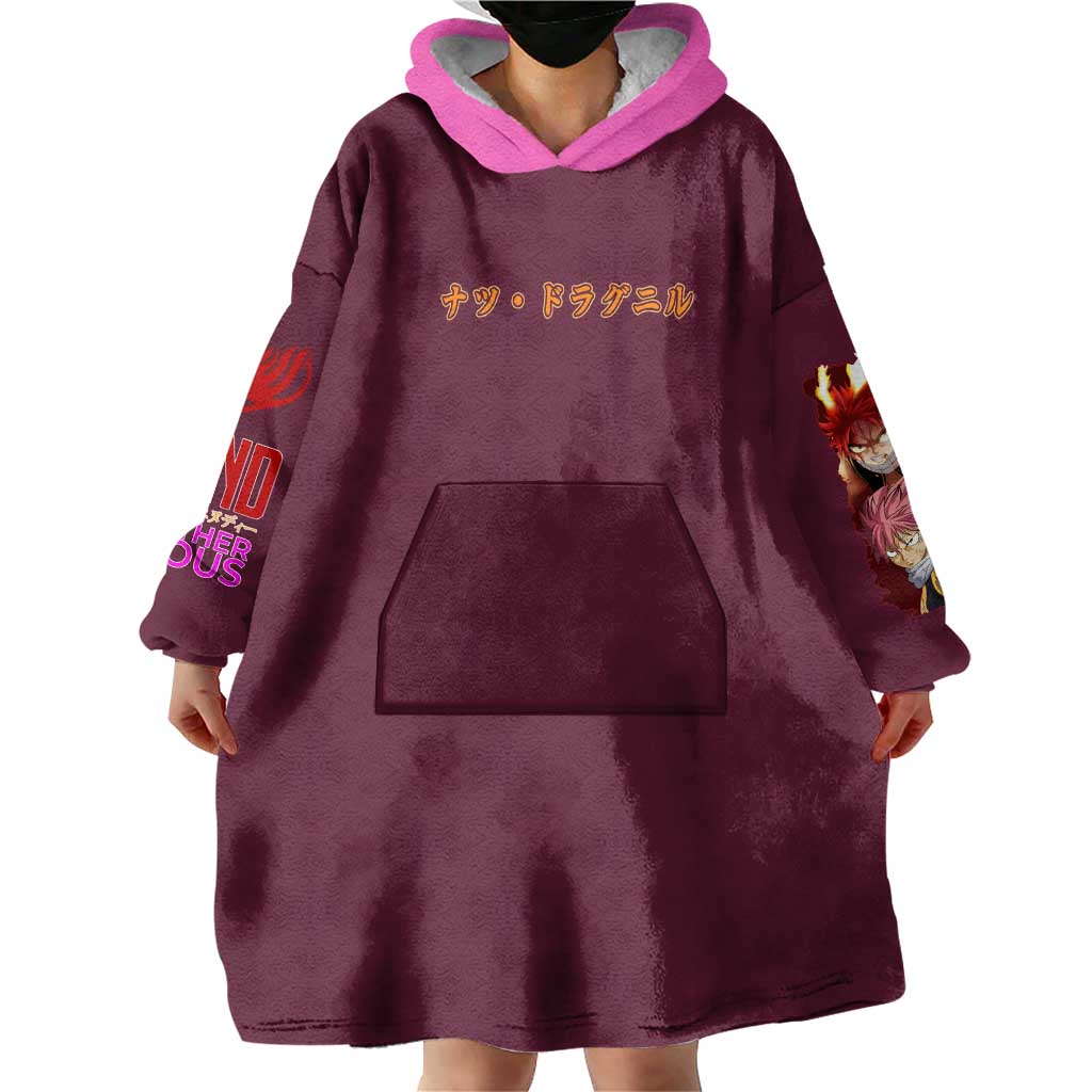 Natsu Dragneel V2 Fairy Tail Wearable Blanket Hoodie Japan Anime Style TS04