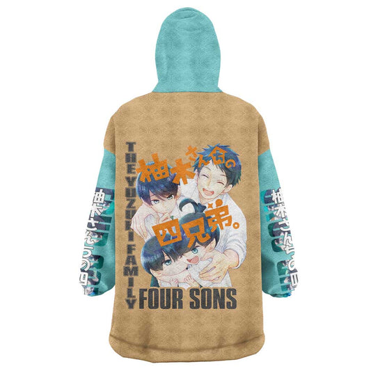 The Yuzuki Familys Four Sons Wearable Blanket Hoodie Japan Anime Style TS04
