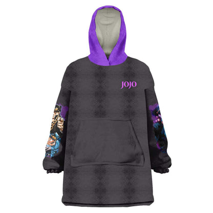 Jotaro Kujo V2 Jojos Bizarre Adventure Wearable Blanket Hoodie Japan Anime Style TS04