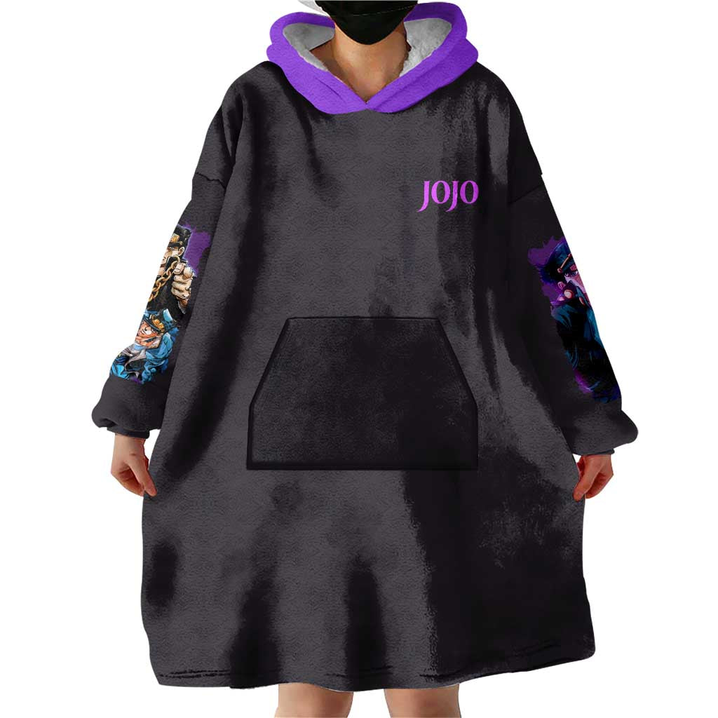 Jotaro Kujo V2 Jojos Bizarre Adventure Wearable Blanket Hoodie Japan Anime Style TS04
