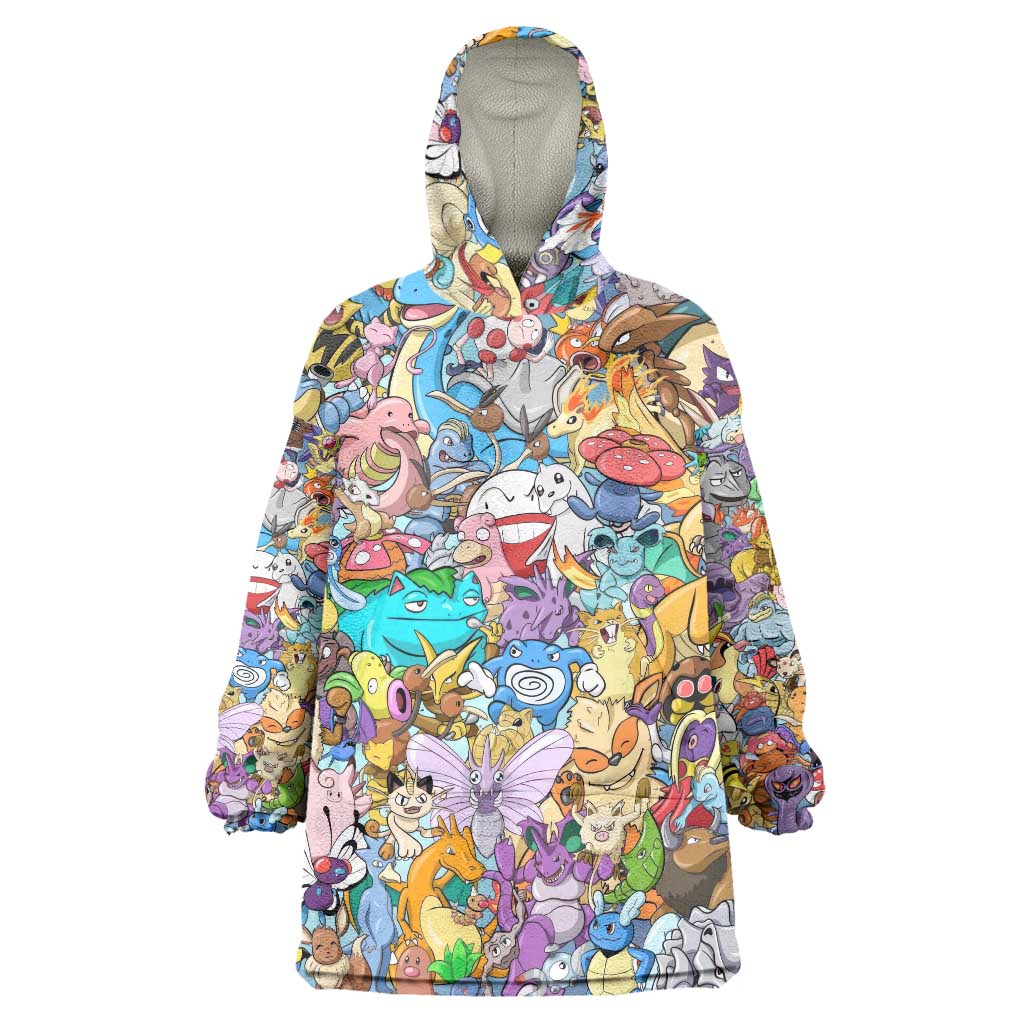 Pocket Monsters Poke Wearable Blanket Hoodie Japan Anime Style TS04