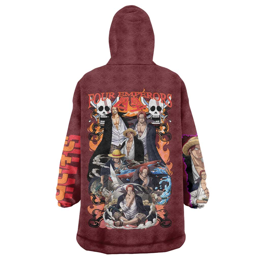 Shanks V3 One Piece Wearable Blanket Hoodie Japan Anime Style TS04