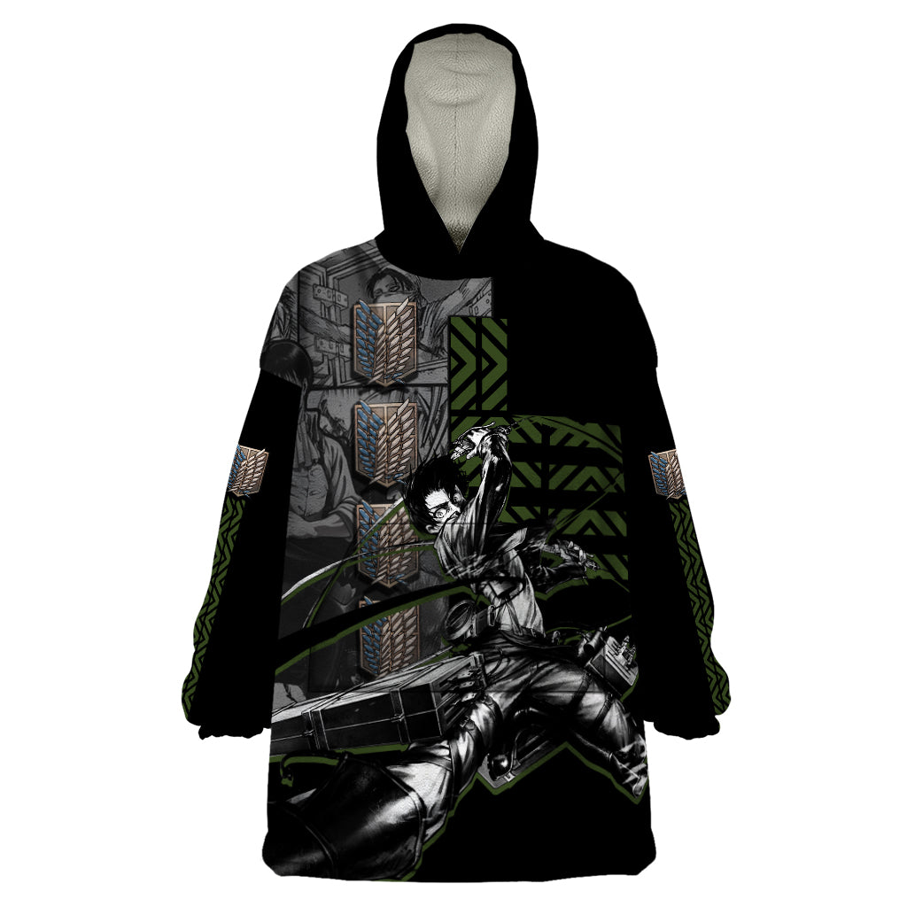 Levi Ackerman - Attack On Titan Wearable Blanket Hoodie Anime Style TS04