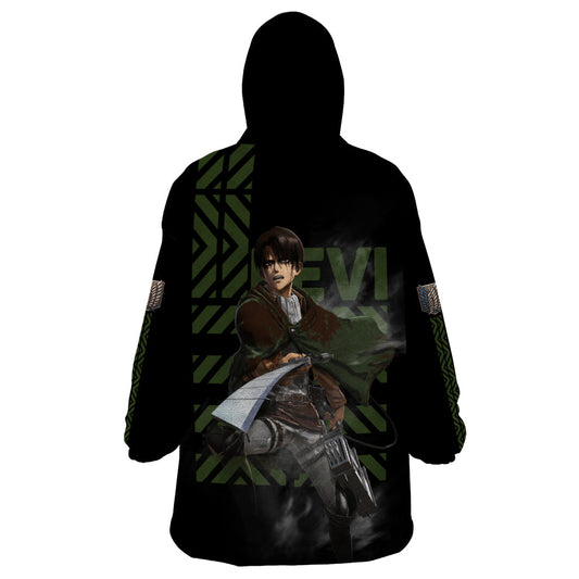 Levi Ackerman - Attack On Titan Wearable Blanket Hoodie Anime Style TS04