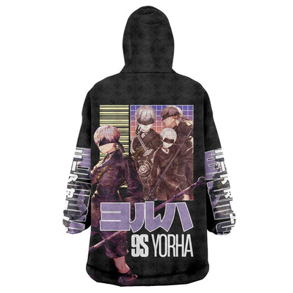 9S Nier Automata Wearable Blanket Hoodie Japan Anime Style TS04