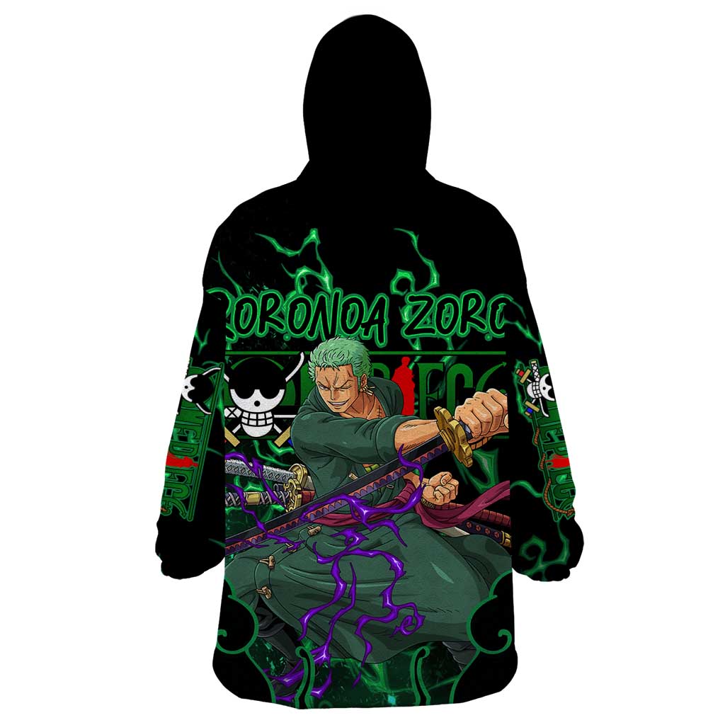 Roronoa Zoro - One Piece Wearable Blanket Hoodie Haki Pattern Anime Style TS04