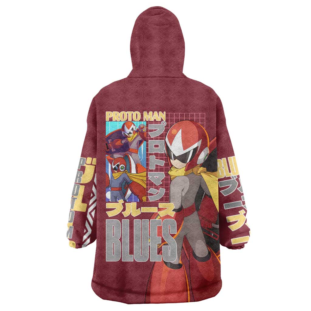 Proto Man Mega Man Wearable Blanket Hoodie Japan Anime Style TS04