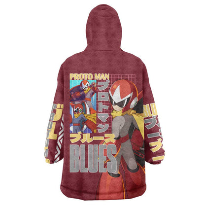 Proto Man Mega Man Wearable Blanket Hoodie Japan Anime Style TS04