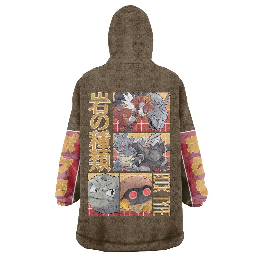 Rock Type Poke Wearable Blanket Hoodie Japan Anime Style TS04