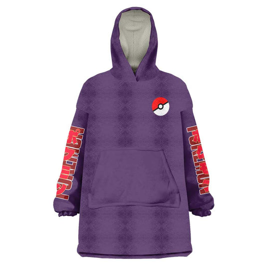Psychic Type Poke Wearable Blanket Hoodie Japan Anime Style TS04