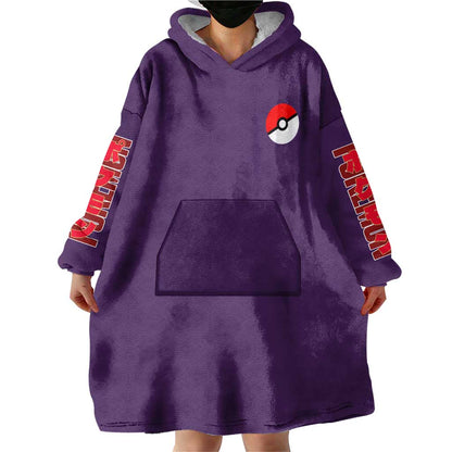 Psychic Type Poke Wearable Blanket Hoodie Japan Anime Style TS04