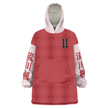 Kaede Rukawa Slam Dunk Wearable Blanket Hoodie Japan Anime Style TS04