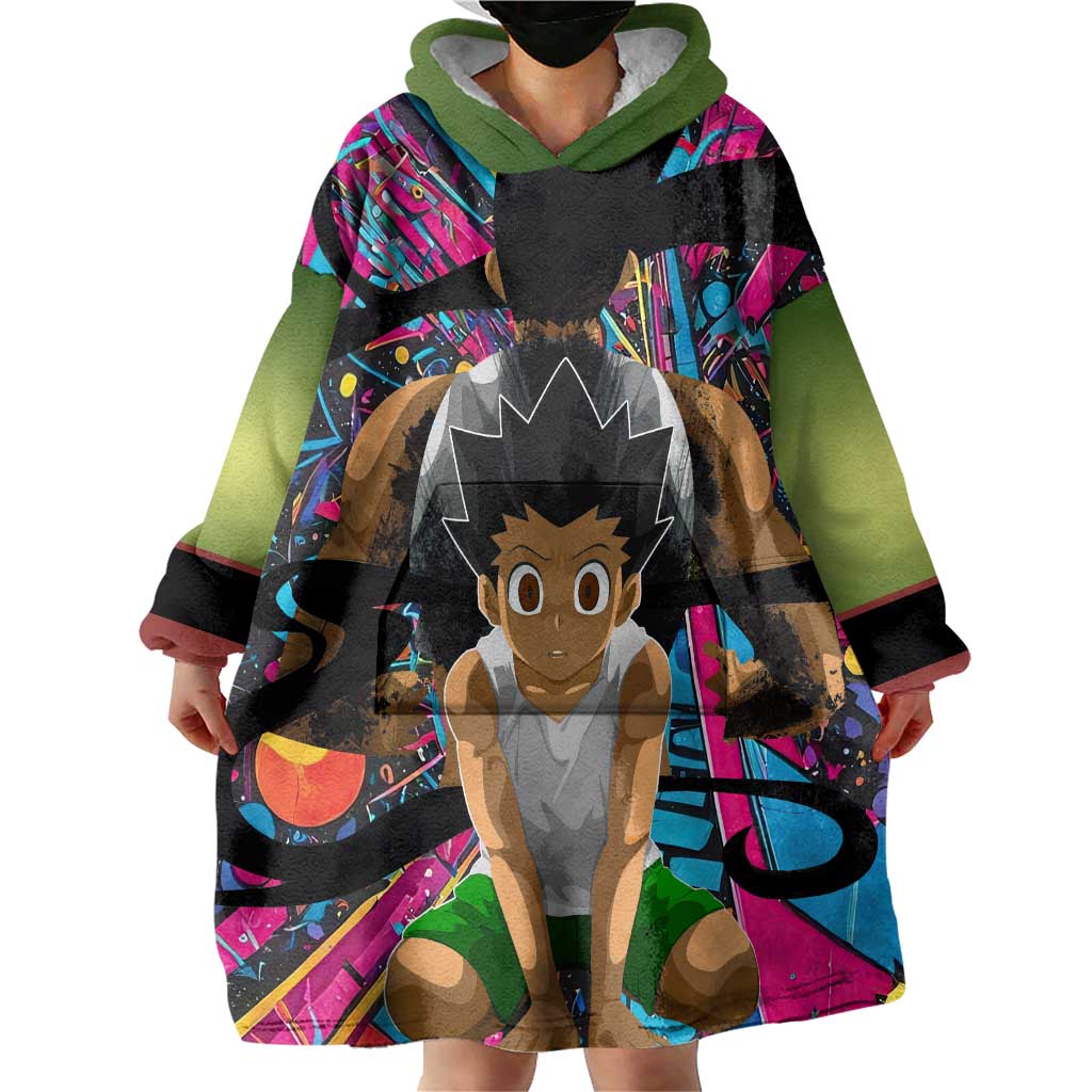 Trippy Gon Freecss Hunter X Hunter Wearable Blanket Hoodie Trippy Mix Anime Style TS04