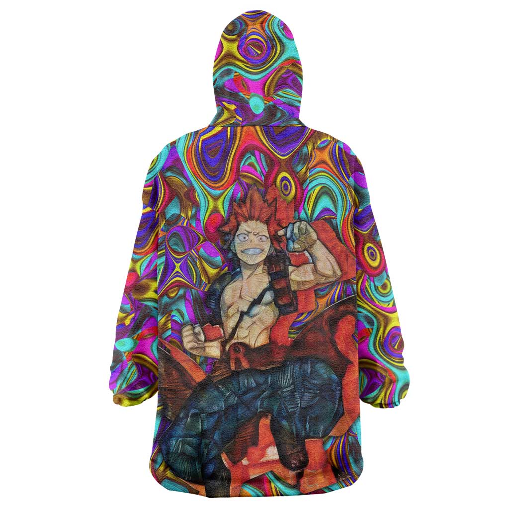 Trippy Kirishima Red Riot My Hero Academia Wearable Blanket Hoodie Trippy Mix Anime Style TS04