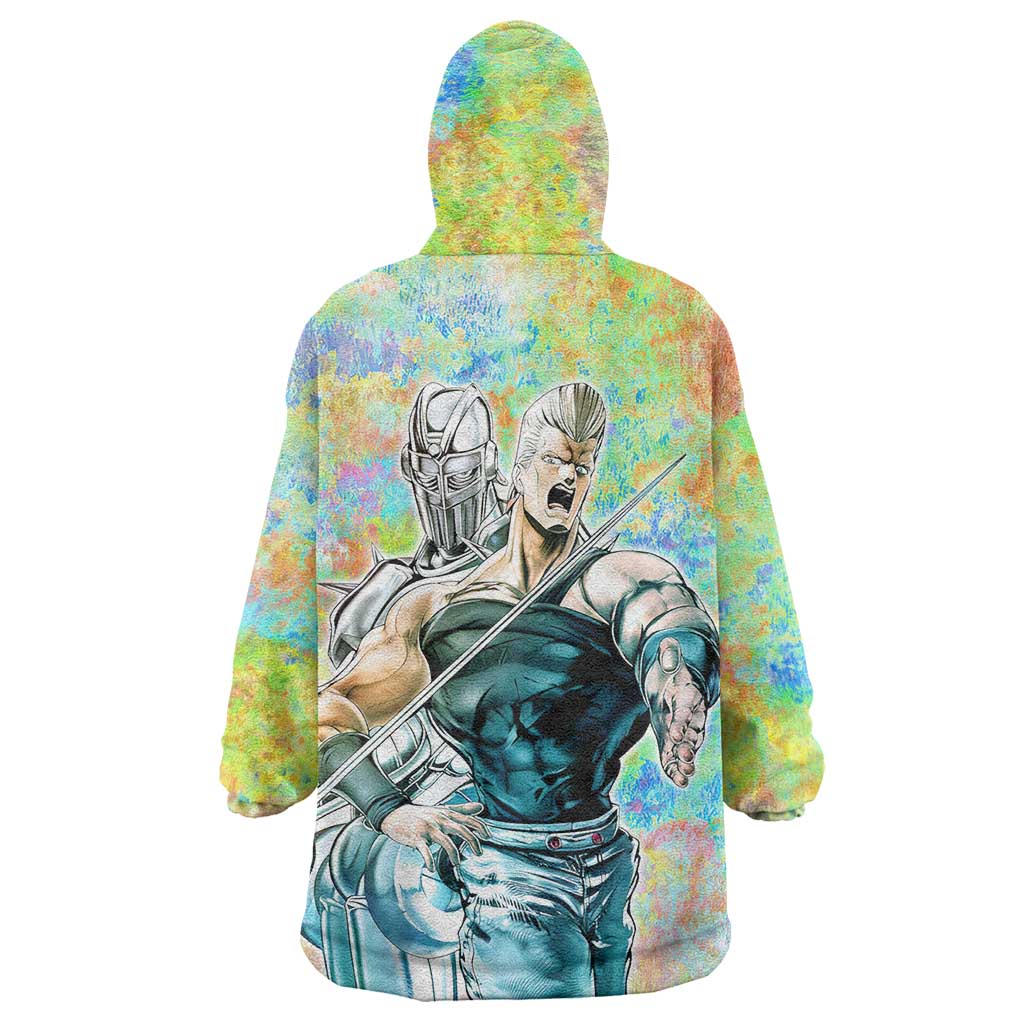 Trippy Polnareff Silver Chariot Jojos Bizarre Adventure Wearable Blanket Hoodie Trippy Mix Anime Style TS04
