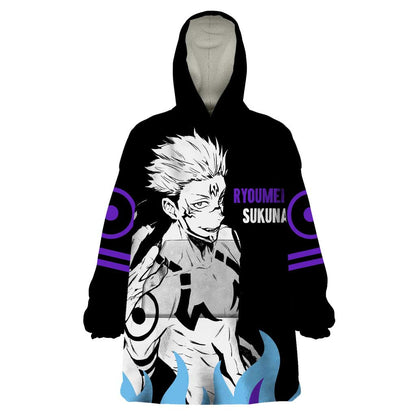 Ryoumen Sukuna - Jujutsu Kaisen Wearable Blanket Hoodie Anime Style TS04