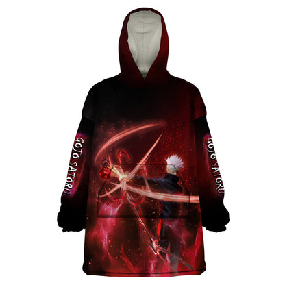 Gojo Satoru Jujutsu Kaisen Infinite Void Wearable Blanket Hoodie TS07