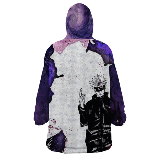 Gojo Satoru JJK Shadow Infinite Void Wearable Blanket Hoodie TS07